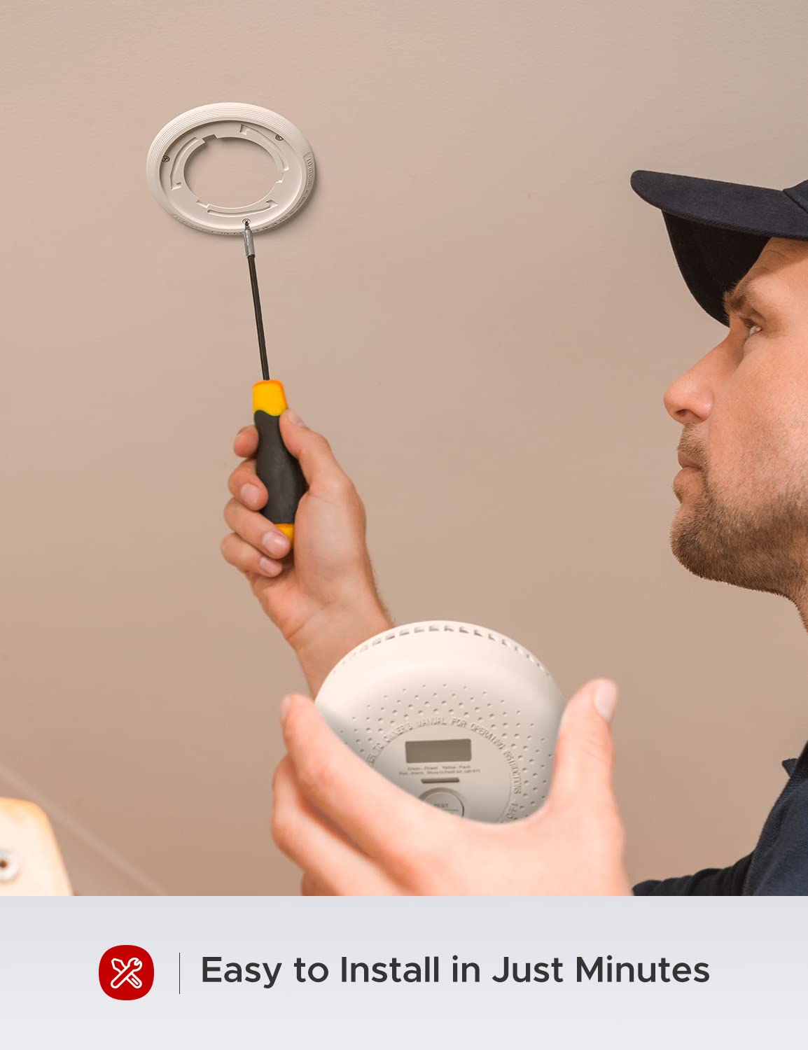 X-Sense SC01 10 Year Battery (Not Hardwired) Smoke and Carbon Monoxide Detector with Display, Dual Sensor Smoke CO Alarm Complies with UL 217 & UL 2034 Standards, Auto-Check, 5-Pack