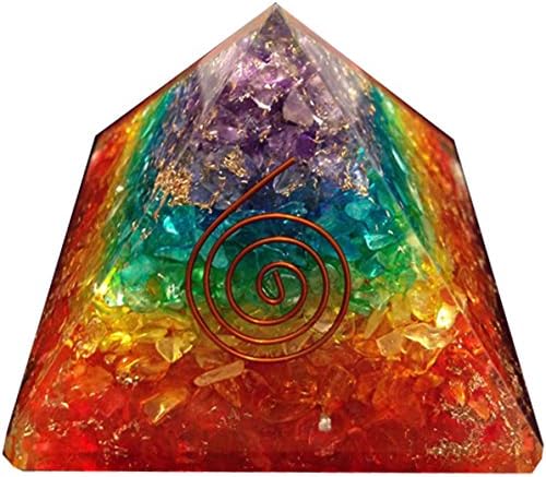 Seven Chakra Orgone Pyramid For Healing Crystals Reiki Home Decor/office Decor/Positive Energy