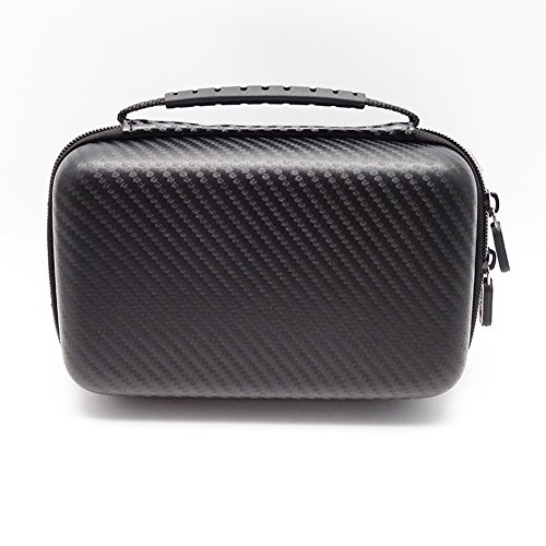 Soyan Carrying Case for Nintendo New 3DS XL and 2DS XL, with 16 SD Card Holders, with Carry Handle (Carbon Fiber Black)