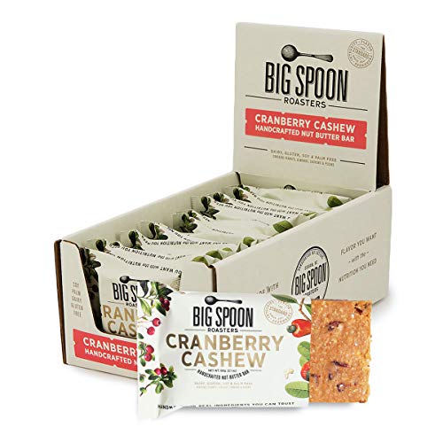 Big Spoon Roasters Cranberry Cashew Nut Butter Bars High Protein Bars