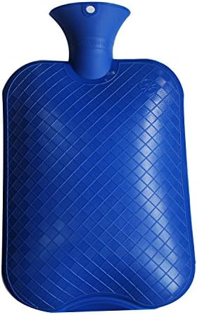 N-E-R Classic Hot/Cold Water Bottle, Ideal for Quick Pain Relief and Comfort, Knitted Grey Bottle Cover Included, 2 Liters