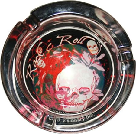 Cenicero Cenicero Genérico Rojo Calavera Brilla en la oscuridad