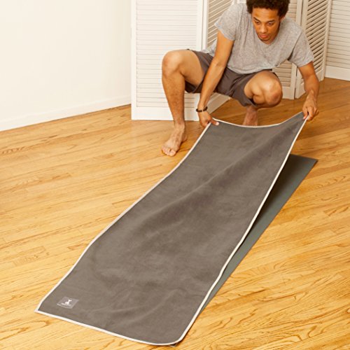Cush Yoga Towel - 100% Microfiber Yoga Mat Towels - Without Silicone Backing - Absorbent - 600 gsm - Ultra-Thick for Bikram and Hot Yoga -  Multiple Sizes and Colors - 24" x 72" - Thumbnail 2