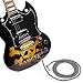 Donner Guitar Cable 20 ft Premium Electric Instrument Bass Cable AMP Cord 1/4 Right Angle to Straight Black White