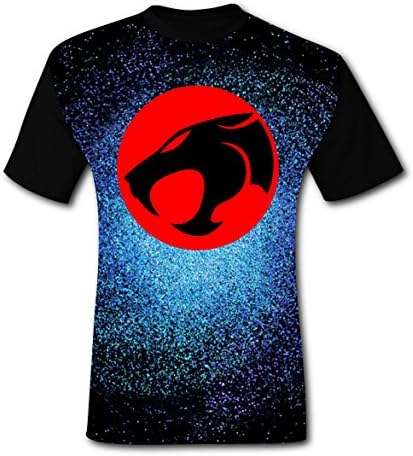 3D Thunder_Cats Stylish Sports Fitness Men's Round Neck Short Sleeve T-Shirt 3XL