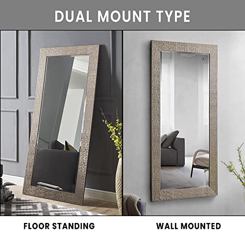 Full Length Mirror with Mosaic Frame Large Full Body Mirror 65.5 x 31