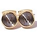 HJ Men's 2PCS Fashion Dazzle Tuxedo Shirts Platinum Plated Cufflinks Initial Letter 2 Color A-Z (Gold M)