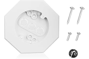 FJIAYIF 8161-1 Vertical Siding Lamp Octagon Mounting Kit (1pack) Siding Mounting Kit with Built-in Electrical Box,8161 Vertical Siding Lamp Mounting Kit,for T-111,HardiePlank Lap Siding, and Flat Surfaces