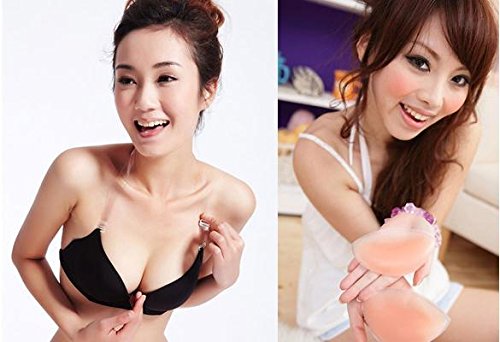Cindere bra padding inserts original looks silicone bra inserts and enhancers one size fits all women elliptical shaped bra pads Pads & Enhancers