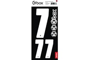 Box Two BMX Number Stickers Kit – UV-Protected Vinyl, Meets USA BMX/UCI Standards, Includes Number Stickers 0-9, Front and Side Plate Compatible