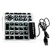 CHINFAI External Keyboard for Laptop Silicone Roll Up Folding Travel Portable Wired USB Keyboard for Tablet Computer PC (Black)