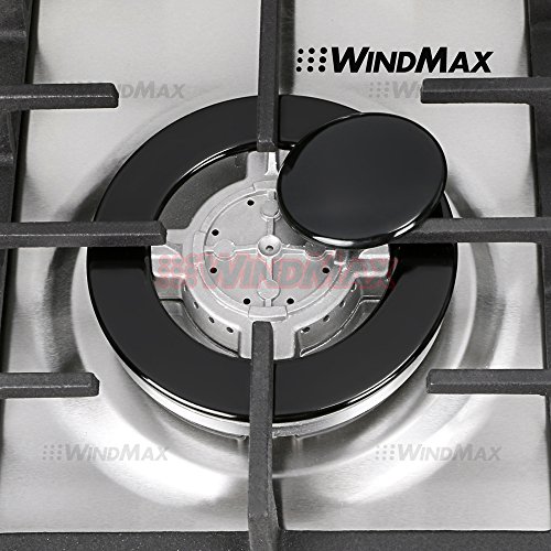 WindMax Euro Style 34" Stainless Steel 6 Burner Built-In Stoves NG Gas Cooktops Cooker - Thumbnail 4