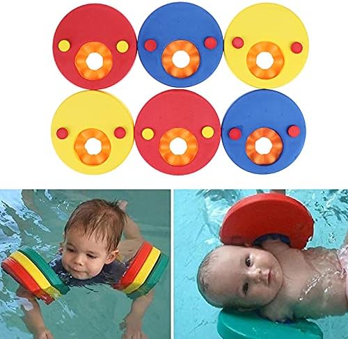 6 Stück schwimmscheiben ab, schwimmscheiben Kinder, Eva Schaum, Schwimmflügel für Babys, Für Kinder zum Erlernen des Schwimmens als Hilfsmittel geeignet