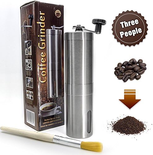Worcas Manual Coffee Grinder Portable Stainless Steel Hand Bean Grinder