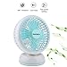 USB Desk Fan,  Fochea 360 Degree Rotation 6 Inch Quiet Small Table Fan with Retractable 3.6 Feet USB Cable for Office Home Outdoor, Powerful Wind, 2 Speed Setting