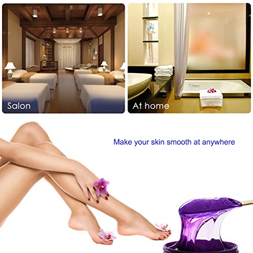 Yansu Depilatory Wax Hot Melt Hard Wax Beads For Body Hair Removal Brazilian Women/Men European Beads 300g/10.6oz+10pcs Tongue Depressor (Lavender)