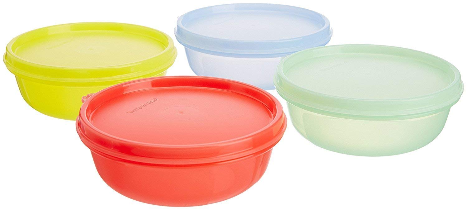 Tupperware tuppin Buddy Bowl Set, 300ml, Set of 4 (Color May Vary)