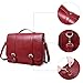 ECOSUSI Women Briefcase PU Leather Laptop Backpack Shoulder Computer Bag Messenger Satchel fit 14 inch Laptop, Red