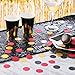 Glitter Confetti Circles Table Decoration and Wedding Party Decoration, 1.2’’ in Diameter (gold glitter, black, red,300pc)