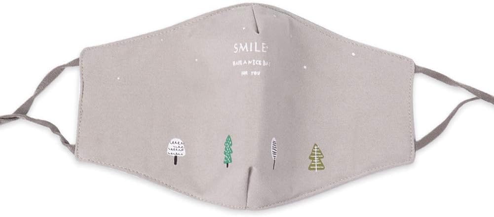 Anti Dust Mask Face Mouth Mask,Women Mask Dust-Proof Autumn Winter Warm Mask Fresh Letter Facial Mouth Protection Gray One Size