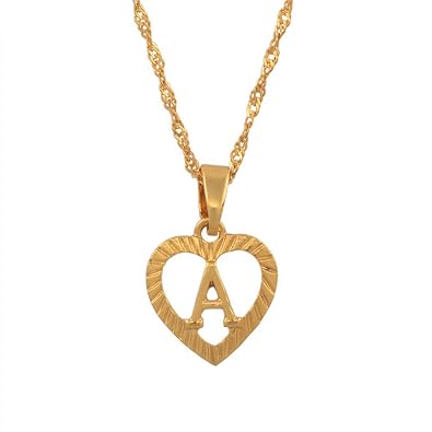 Joqsi A Z Letters Collares De Letras De Color Dorado Con