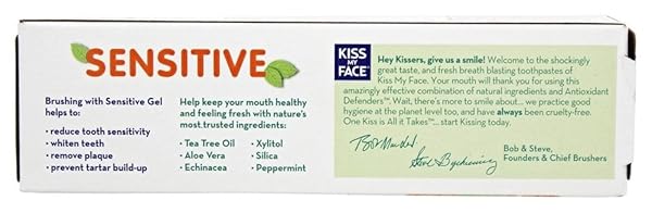 KISS MY FACE FLUORIDE FREE SENSITIVE TOOTHPASTE 4.5 OZ (PACK OF 2)