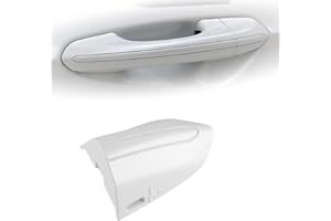 Gztoyu Front Left Exterior Door Handle Lock Bezel Cover Cap Fits for 2013-2020 Ford Fusion 2015-2020 Edge OE#DS7Z-54218A15-DC (White)