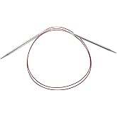 ChiaoGoo 47-Inch Red Lace Stainless Steel Circular Knitting Needles, 8/5mm