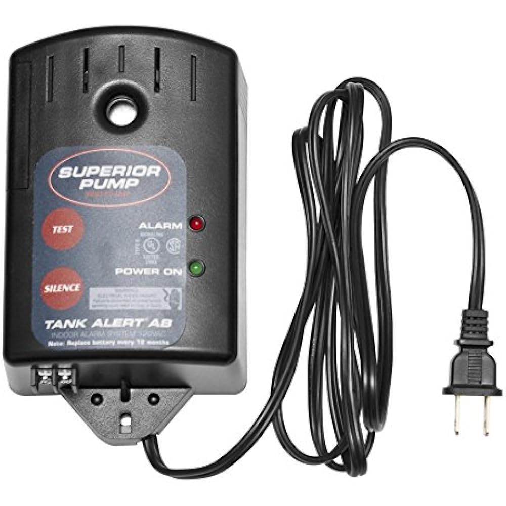 92060 Sump Alarm System 15Foot Tethered Float Switch, Black Septic