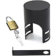 Outdoor Faucet Lock System to Prevent Unauthorized use and Vandalism, Garden Hose and casing Lock and Water-Saving Cover, and Easy to Install (Big Black)