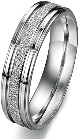 UM Jewelry Couple Rings Stainless Steel Dull Polish Him and Her Matching Wedding Rings Comfort Fit