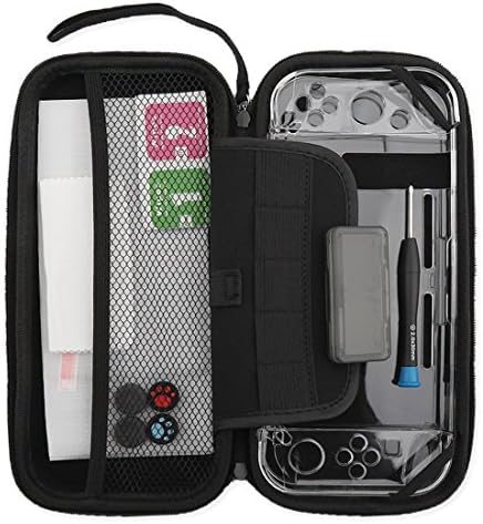 MennBir Travel Carrying Case for Nintendo Switch,RED Protective Hard Portable Travel Carrying Case Compatible for Nintendo Switch Console Accessories