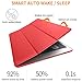 iPad Pro 10.5 Soft Back Case , DTTO Ultra Slim [Anti-Scratch] Lightweight Smart Case Trifold Cover Stand with Flexible Soft TPU Back Cover for iPad Pro 10.5 inch [Auto Sleep/Wake],Red