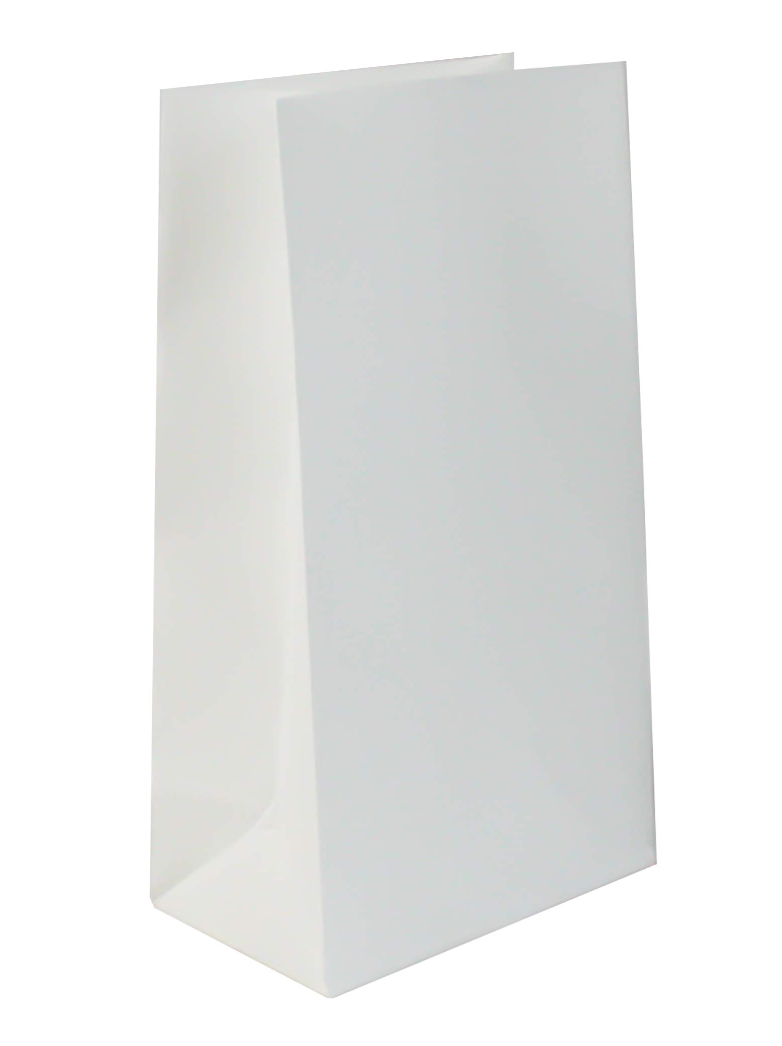 Emartbuy Pack of 20 Christmas Party Bags Gift Paper Bags Grocery Bags Lunch Flat Bottom Paper Bags - White