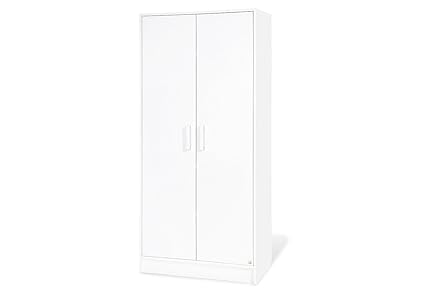 Pinolino Kleiderschrank Viktoria, moderner, 2-türiger Kleiderschrank, weiß, Maße 80 x 53 x 180 cm (Art.-Nr. 14 00 22)
