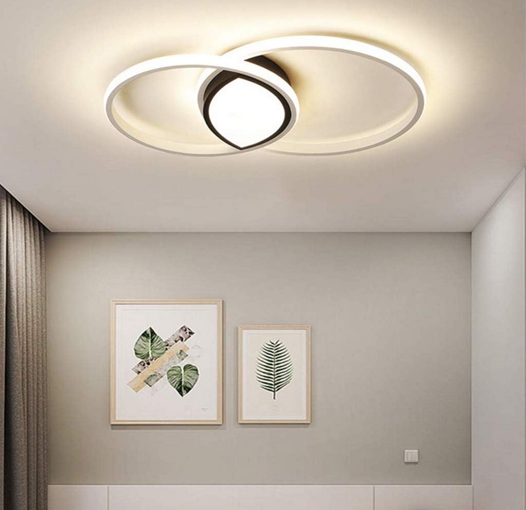 Lustre En Metal Ecran Acrylique Design Ronde Moderne Pour Salle A Manger Salle De Bains Cuisine Plafonniers Hgw Slz Led Plafonnier Dimmable Salon Chambre Lampes Plafonnier Avec Telecommande 40w