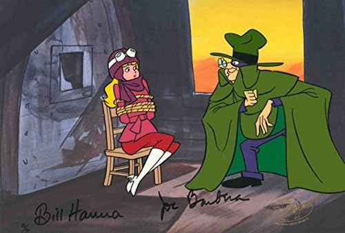 "The Perils of Penelope Pitstop" Officially Licensed Hanna-Barbera Hand-Painted LE 70 Cel - NEW with COA - Personally Hand-Signed by Bill Hanna and Joe Barbera - Published by Clampett Studios