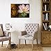 Sea Charm - Buddha Wall Art,Zen Painting Lotus Flower Pictures for Home Living Room Wall Decor,Framed Artwork Ready to Hang