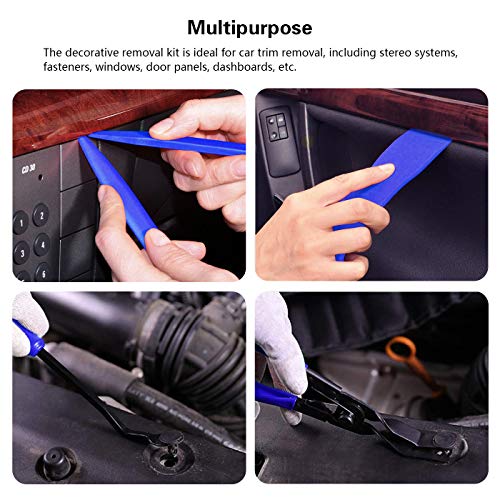 Helen Butler Auto Trim Removal Tool Kit - 19 Pcs Car Door Panel Removal Tool for Audio Dash Center Console Installation and Remover - Panel Clip Pliers, Strong Nylon Pry Tools (19PCS - Blue) - Thumbnail 4