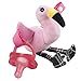Dr. Brown's Lovey Pacifier and Teether Holder, Flamingo with Pink, 0 Months+