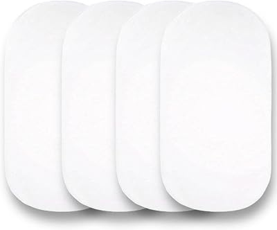 Sasma Home 4 x Moses Basket Fitted Sheets 100% Cotton White 75x35 cm