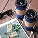 Glowcoast Disposable Coffee Cups With Lids - 20 oz To Go Coffee Cup (80 Pack). Large Travel Cups Hold Shape With Hot and Cold Drinks, No Leaks! Paper Cups with Insulated Sleeves Protect Fingers!