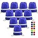 Drawstring Backpack Bags Reflective Bulk Pack, Promotional Sport Gym Sack Cinch Bags (10 Royal)