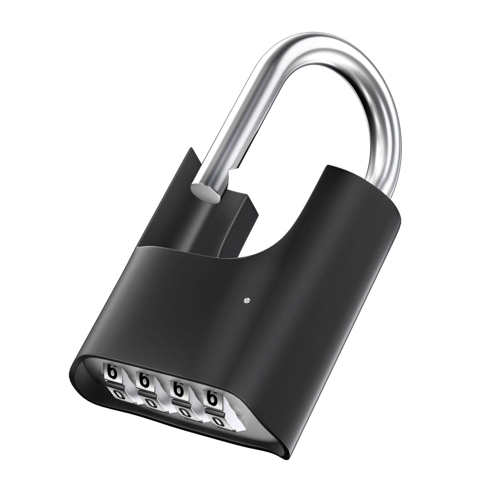 ZHEGE Heavy Duty Combination Padlock Outdoor, 4 Digit Padlocks with Code, Large Padlock with Anti-Attack Design, Weatherproof Combination Lock for Shed, Garage, Gate, Fence (Black)