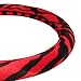 BDK Universal Fit Steering Wheel Cover - (Red Zebra)