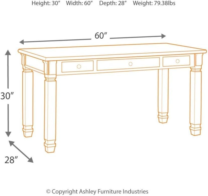 Signature Design by Ashley Bolanburg Home Office Desk Two-tone: Furniture & Decor