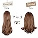 Sofeiyan 14 inch Curly Synthetic Hair Piece Ponytail Extension Drawstring on a Claw Clip Attachment Natural Looking for Women Light Golden Brown & Pale Golden Blondethumb 3