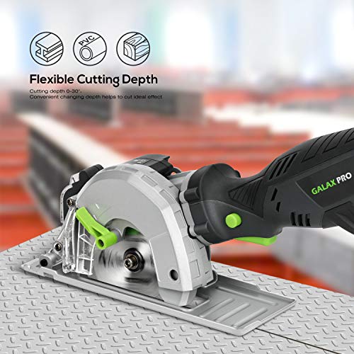 GALAX PRO Handkreissäge, 705W 3500 U/min Metal Kreissäge, 2 Sägeblättern Ø 120 mm, Maximale Schnitttiefe 41.5MM… – Bild 6