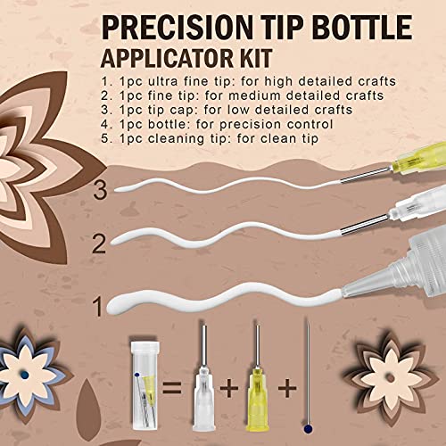 OBSEDE Craft Glue Dries Clear Art Adhesive 4fl oz/120ml with Fine Metal Tip Bottle Applicator