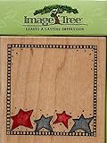 Starbox Wooden Rubber Stamp - Star Border Image Tree Leaves a Lasting Impression